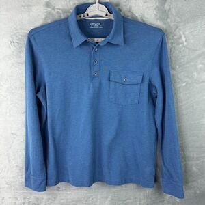 UNTUCKit Matthieu Sweater Mens Large Blue Long Sleeve Pocket Knit Shirt